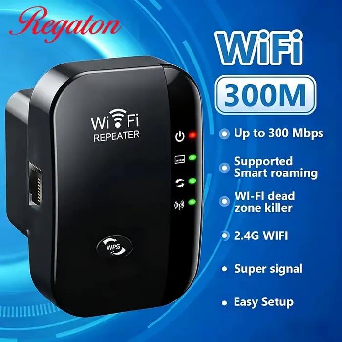 Répéteur WiFi sans fil 300M 2,4 GHz, amplificateur de signal puissant, configuration pratique, ampli
