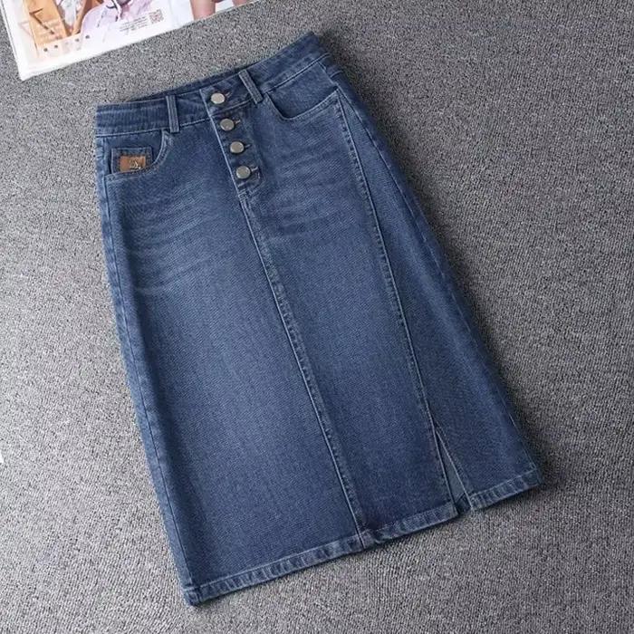 Jupe en jean taille haute pour femme, streetwear, fourreau sexy, mode fendue, rétro, printemps, été