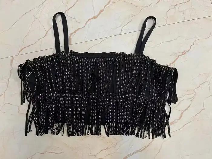Femmes jupe mode 2025 nouveau automne taille haute ceinture multicouche courte lourde forage strass 
