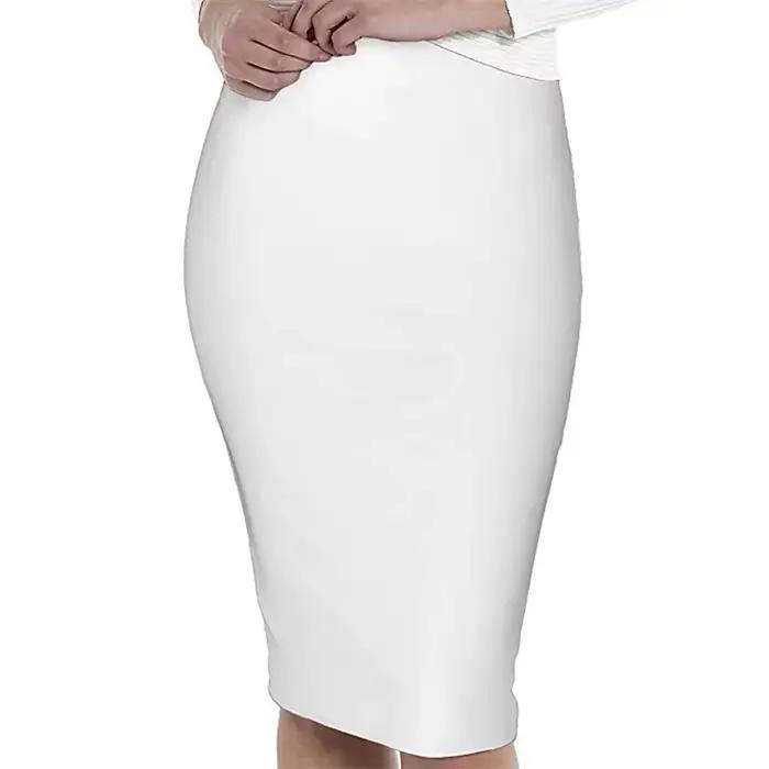 Nouvelle jupe moulante taille haute 2026 pour femme, style professionnel élégant, jupe midi en tissu