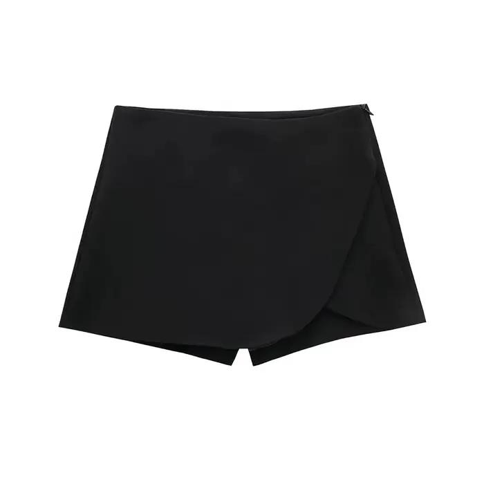 Femmes mode paréo Style Shorts jupes Vintage taille haute côté fermeture éclair femme jupe Mujer