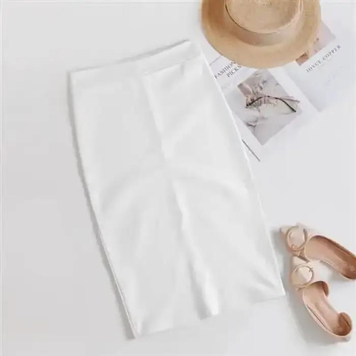 Jupes de bureau blanches taille haute tendance pour femmes 2026, jupe moulante élégante coréenne noi