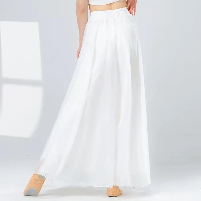 Jupe-culotte de danse moderne, ample, jambes larges, pantalon, vêtements d'entraînement de danseuse 