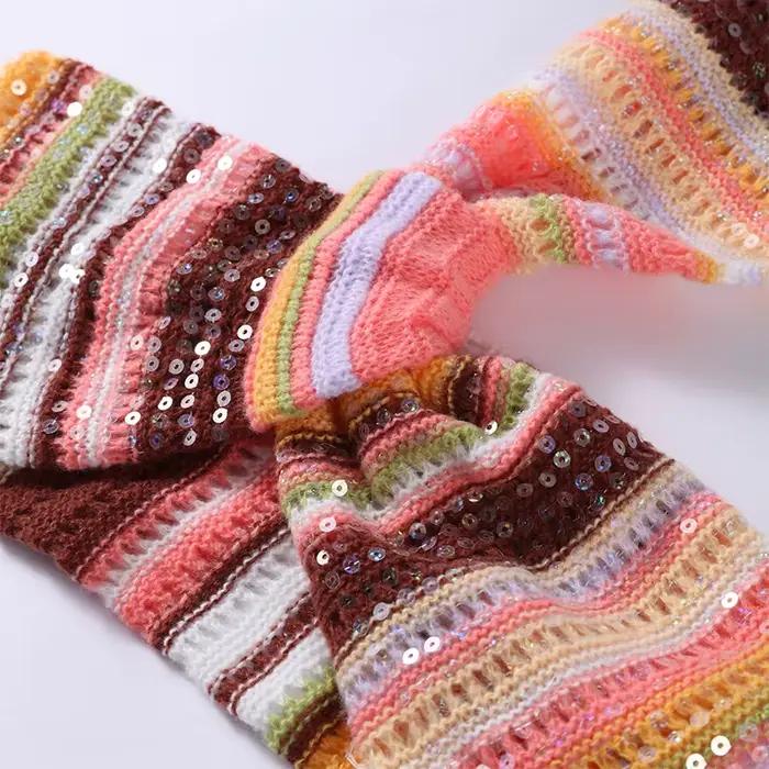 Ensemble haut et jupe en tricot pour femmes, Sexy, Chic, coloré, Mini jupes drapées, Slim, moulante,