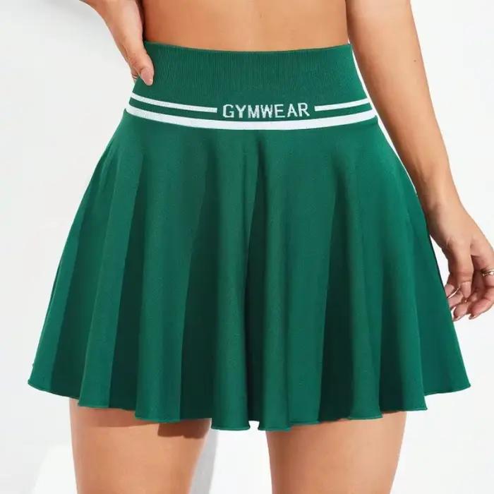 Jupe courte de Tennis à Badminton en tricot sans couture pour femmes, robe de Yoga, Fitness, Mini ju