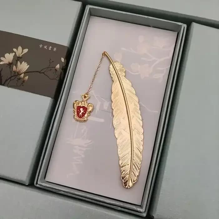 Harried Potter Marque-page exquis Plume d'Or Snitch Poudlard Poufsouffle Serdaigle Serpentard Gryffo