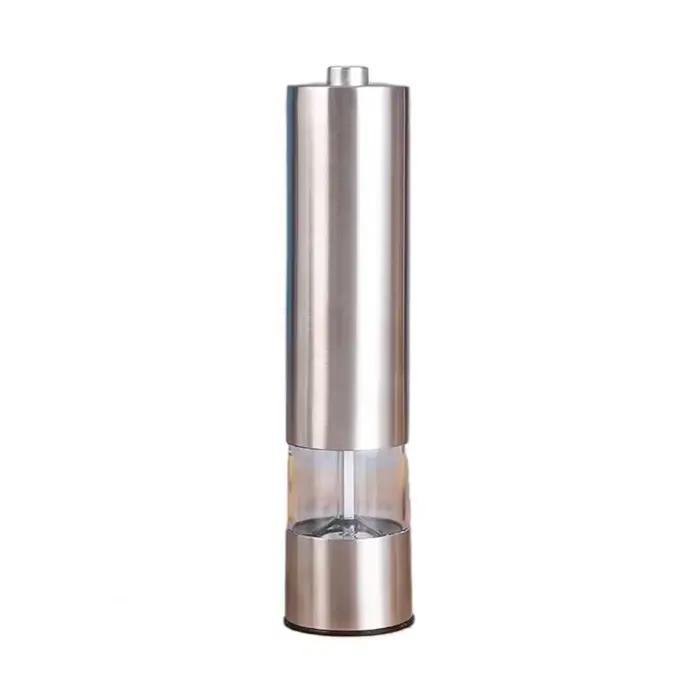 Ensemble de moulin à sel et à poivre électrique, opération à une main, moulin à épices en acier inox