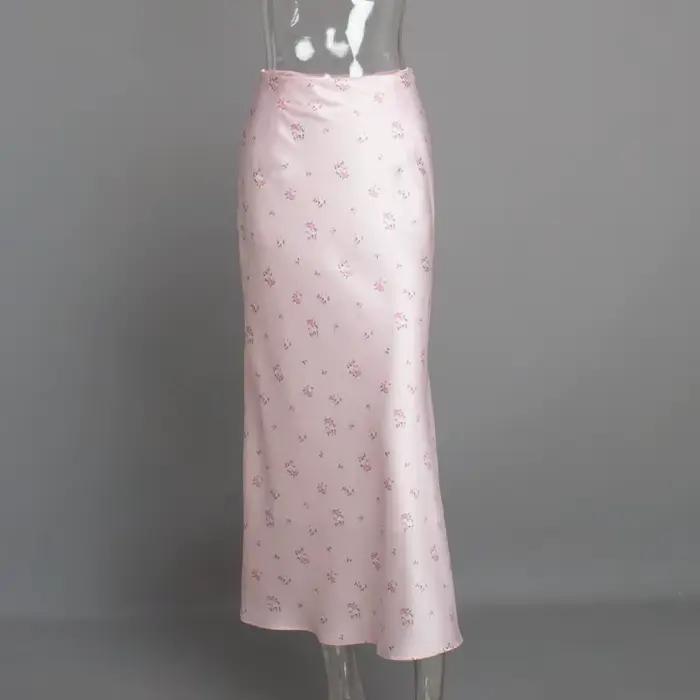 Jupe longue imprimée d'été pour femmes, taille haute, contraste, Patchwork, Slim, élégant, look de f