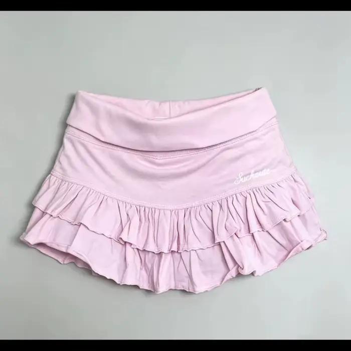 Jupe à volants brodée de petites lettres, style européen et américain, taille basse, sexy, pour fill