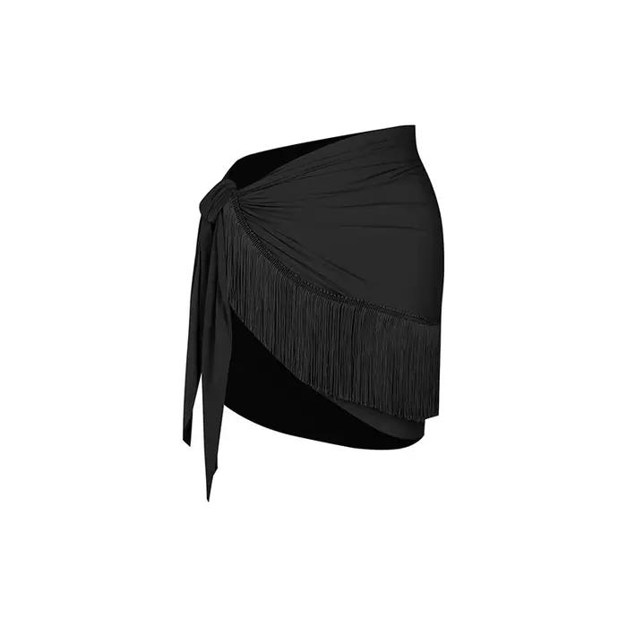 ZYM jupe à franges de danse latine gland noir rose bleu vêtements de danse Fit Me en jupe portefeuil