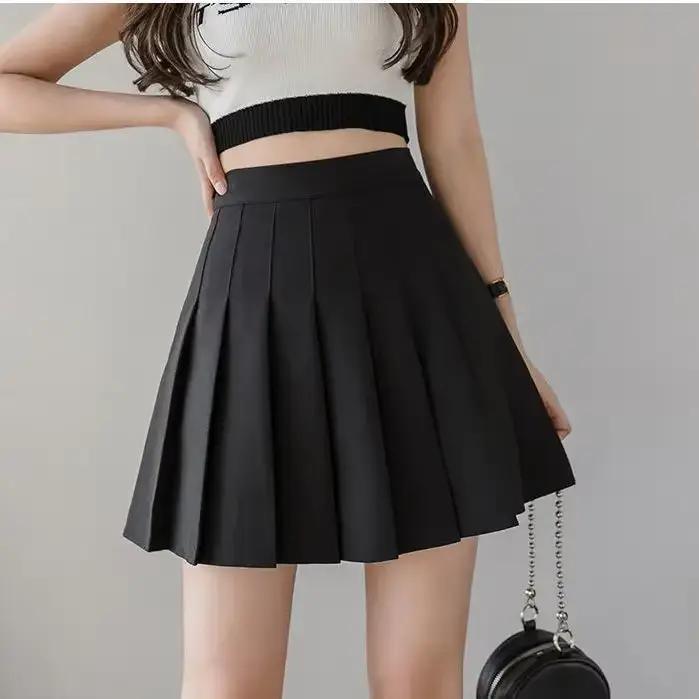 Mini-jupes pour femmes printemps-été, jupes plissées pour filles, jupes courtes roses mignonnes à ta