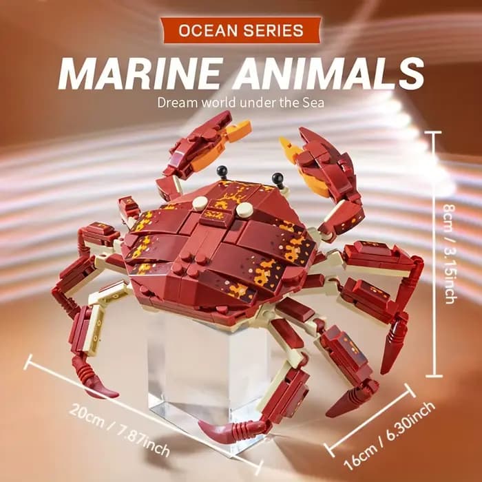 Blocs de construction sur le thème de la vie marine, jouets éducatifs pour enfants et étudiants, mod