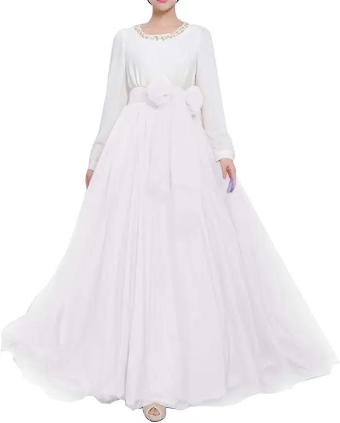 Jupe longue en Tulle bouffante pour femmes, longueur au sol, ligne A avec ceinture à nœud papillon, 