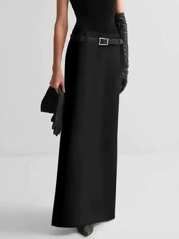 Nouvelle Collection 2026 : Jupes Droites Élégantes Noires et Blanches pour Femme – Taille Haute Long