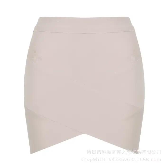 Jupe crayon à bandes pour femmes, taille haute, croisée, moulante, Mini jupes, soirée, Club, mode, f