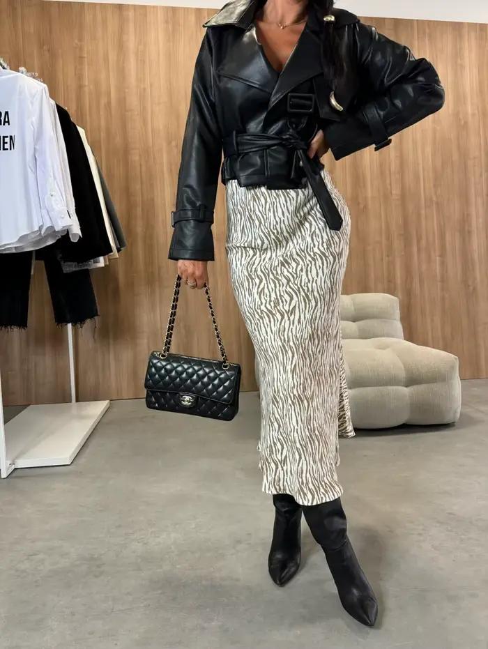 Jupe midi à taille haute pour femme, imprimé abstrait, jupe fluide en forme de A