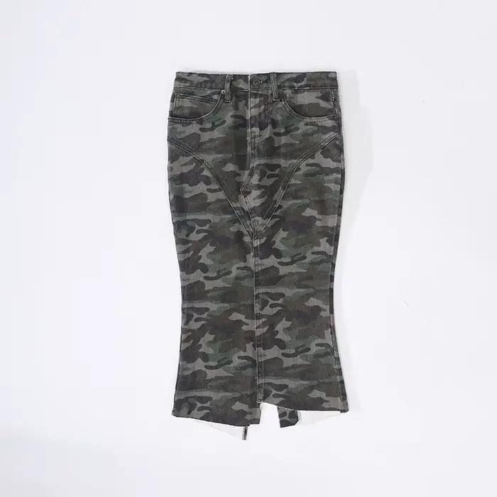 Jupe de Camouflage Vintage pour femmes, jupes sirène, mi-mollet, Robe trapèze, Style américain, vête