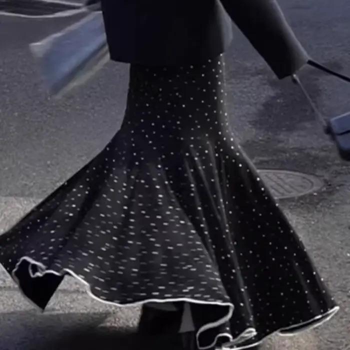 Jupe mi-longue rétro d'inspiration vintage pour femmes, nouvelle mode printemps-été 2026, robe fluid