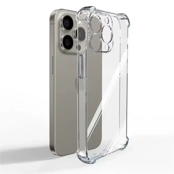 Coque de téléphone transparente en Silicone antichoc de luxe, étui souple Transparent pour iPhone 17