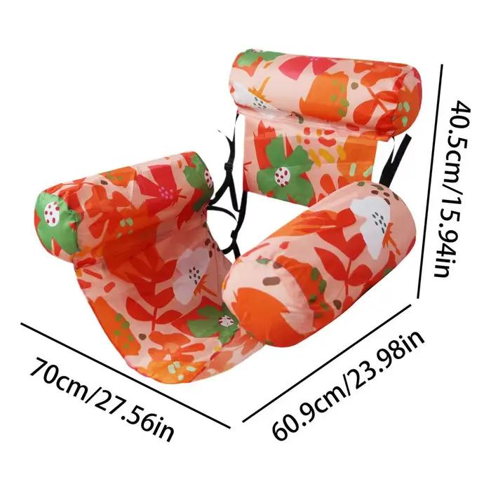 Fauteuil flottant gonflable pour piscine, hamac aquatique, chaise inclinable avec dossier pliable et