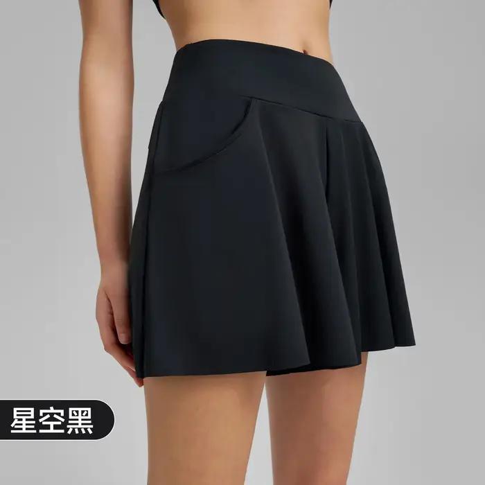 Nouvelle jupe de tennis, fausses jupes anti-lumière pour femmes, jupe de sport avec grande poche pou