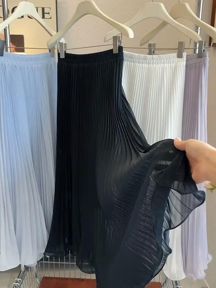 ALPHALMODA 2026, Jupe polyvalente en mousseline drapée à grand ourlet, pour femme, nouvelle collecti