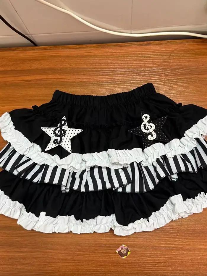 Jupe rayée Harajuku Y2K pour femme, style streetwear vintage, mini-jupe sexy taille haute, jupe déco