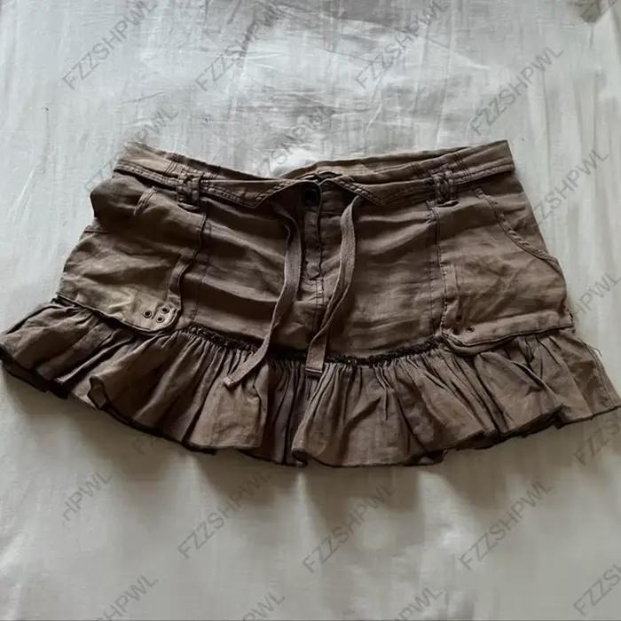 Jupe Y2K, style grunge, gothique, punk, streetwear, rétro américain, mini-jupes, mode unique, classi