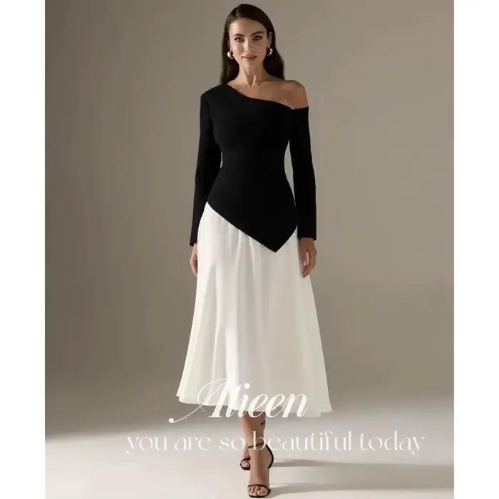 Aileen-Robe de Soirée Longue Personnalisée pour Femme, Tenue Élégante, Épaules Dénudées, pour Occasi