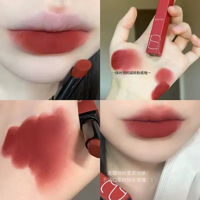 Rouge à lèvres à Tube fin en velours mat, durable, imperméable, résistant à la décoloration, Applica