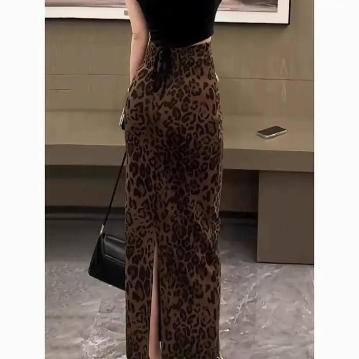 Jupe imprimée léopard pour femme, nouvelle collection printemps-été 2026, taille haute, tendance, co