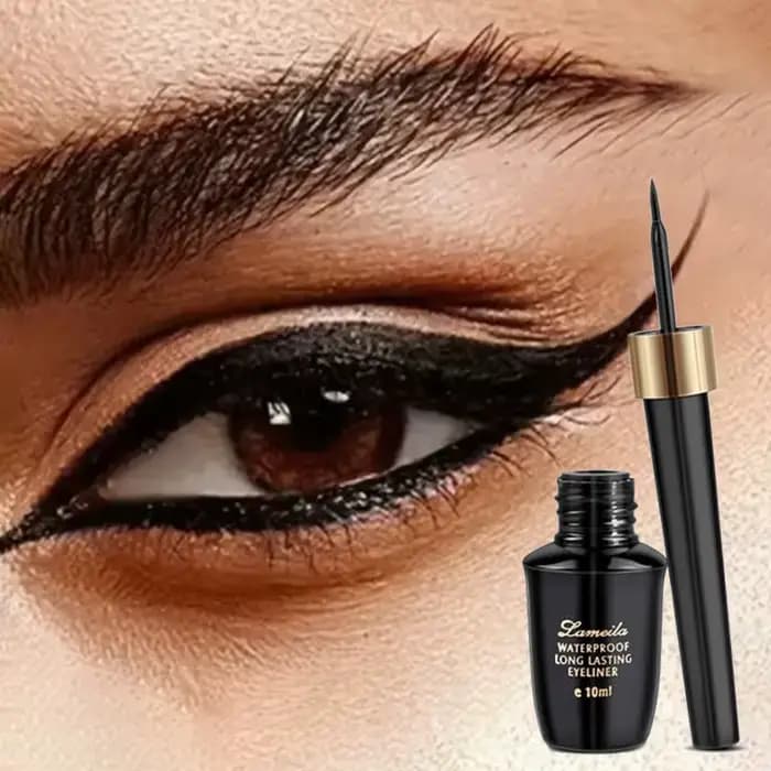 Stylo eye-liner liquide noir imperméable ultra-fin pour les yeux en gel à pointe dure longue durée