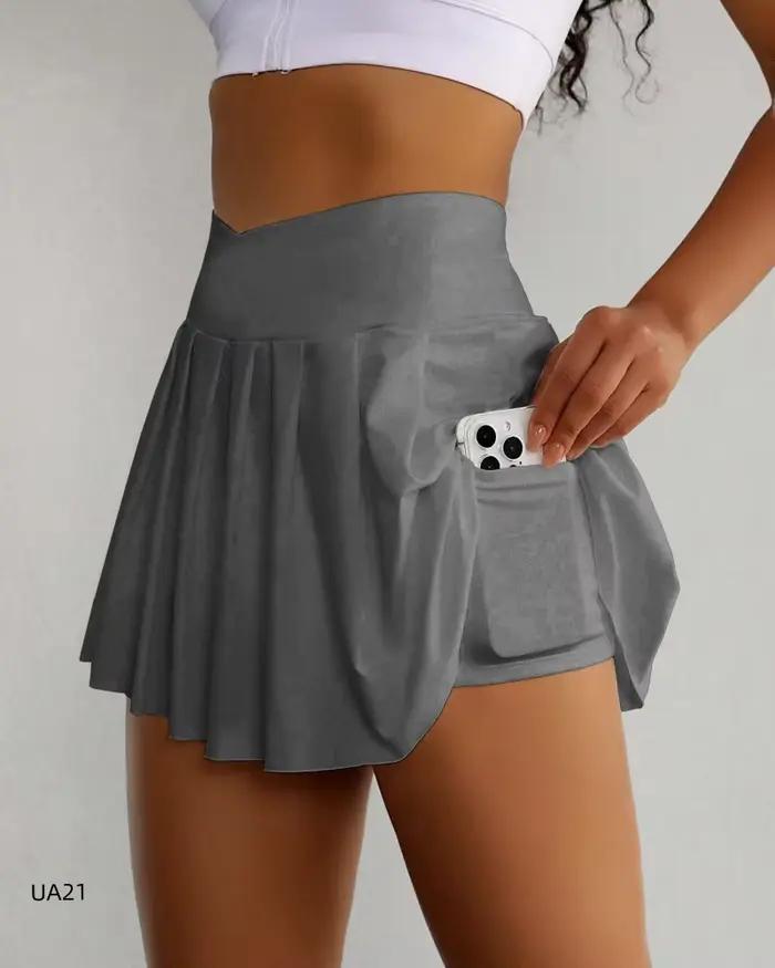 Nouvelle jupe plissée taille haute pour femme, confortable et polyvalente, séchage rapide, idéale po
