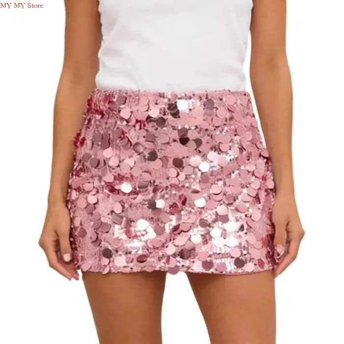 Jupe courte à paillettes pour femmes, Mini jupes moulantes taille basse, jupe boîte nuit, N1HE