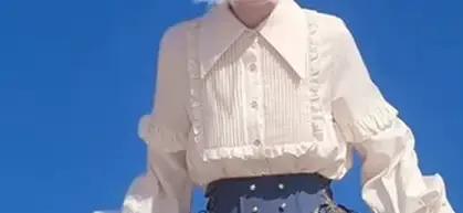 Ensemble jupe taille haute Lolita pour femmes, doux et élégant, tenues pour femmes, col pointu, manc
