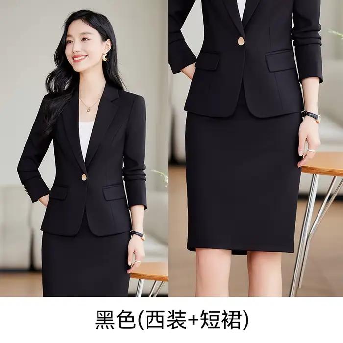 Ensemble jupe courte professionnel pour femmes, élégant, design unique, nouvelle mode, nouveau style