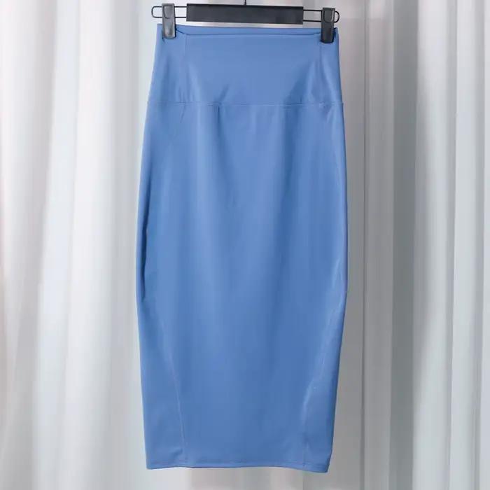 Jupe moulante mi-longue taille haute très élastique pour le yoga, printemps-été, effet seconde peau,
