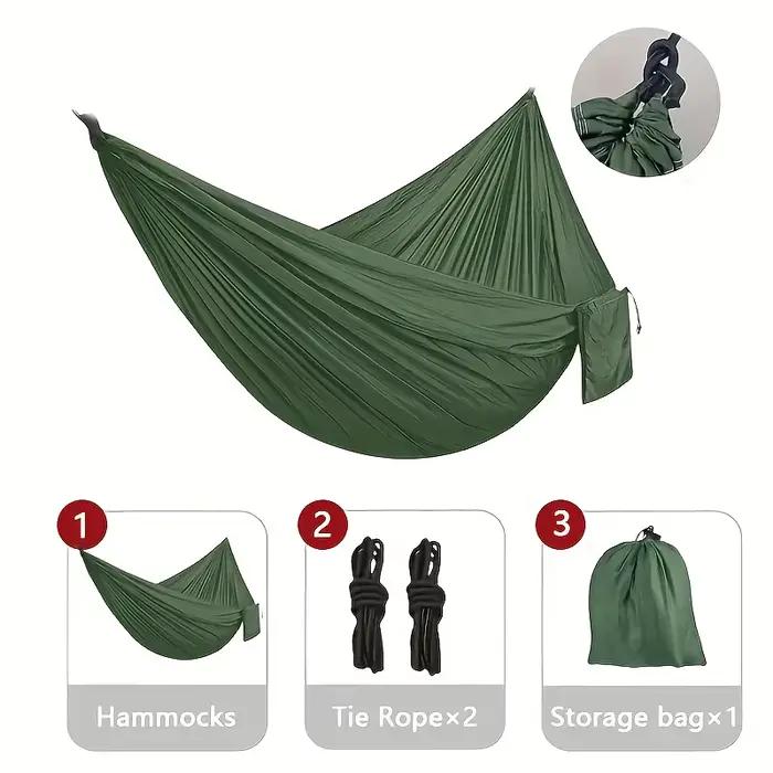 1 ensemble de hamac avec sangles et sac de rangement, adapté aux pique-niques sur la plage, la rando