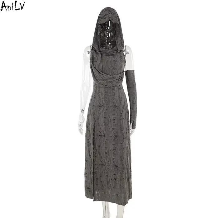 AniLV-Robe Longue à Capuche pour Femme, Costume de la Reine du Désert, Tenue de Cosplay