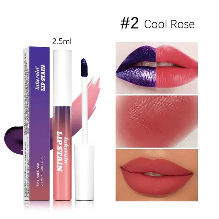 Ensemble de gloss pelable et anciers pour femme, gloss naturel, longue durée, imperméable, rose, deg