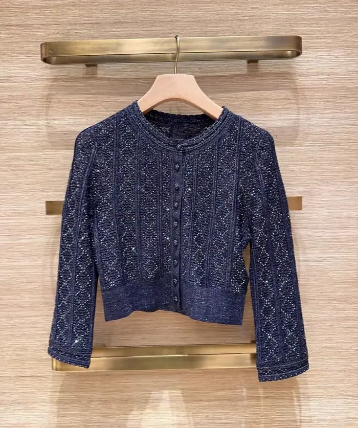 Ensemble tricoté tendance pour femme, col rond, manches longues, haut court + jupe longue taille hau