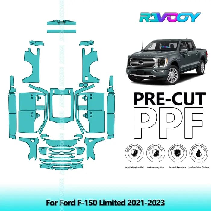 Film de Protection de peinture PPF prédécoupé pour voiture, véhicule complet pour Ford F-150 Limited