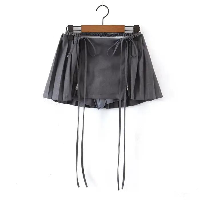 Nouvelle jupe unie pour femme, mode estivale, polyvalente, taille haute, coupe ajustée, taille élast