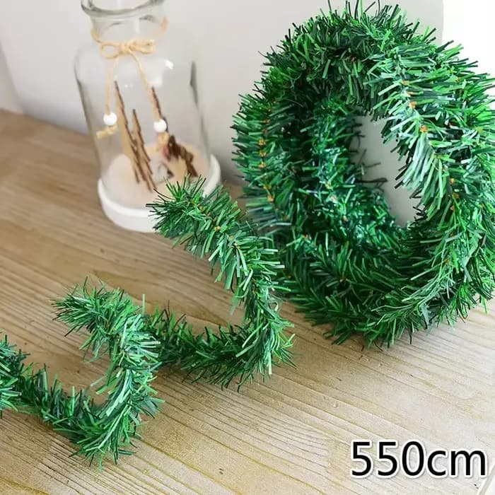 Guirlande de décoration de noël 5.5M, ornements d'arbre de noël, canne verte, fournitures de fête, d
