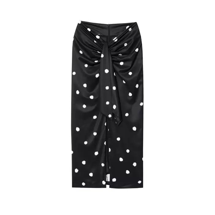 Jupe Femme 2026 Nouvelle Collection Été – Jupe Midi à Pois Chic et Décontractée pour Femme, Style Va