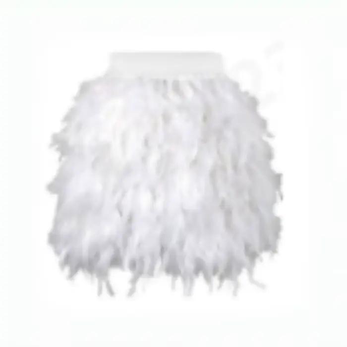 Jupe en plumes à ourlet irrégulier, robe de scène, style européen urbain