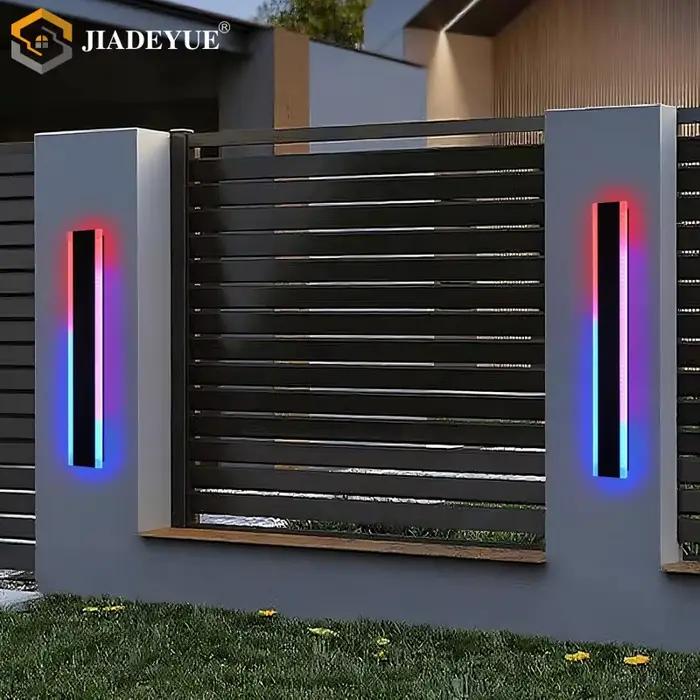 Applique Murale Longue d'Extérieur Étanche IP65, RVB, 7 Couleurs, pour délégations de Jardin, ixde N