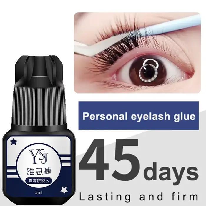 Colle pour extensions de cils 5 ml, noire, sans odeur, non irritante, adhésif à rétention durable, s