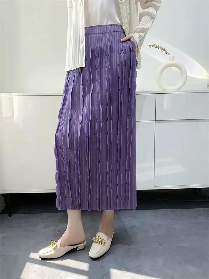 Demi-jupe plissée pour femmes, décoration stéréoscopique, confortable, décontractée, mode, solide, c