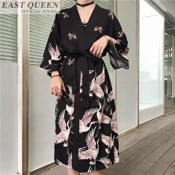 Kimono japonais traditionnel pour femme, Cardigan Long, chemisier Cosplay, chemise Yukata, robe japo